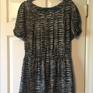 Black and white blouse